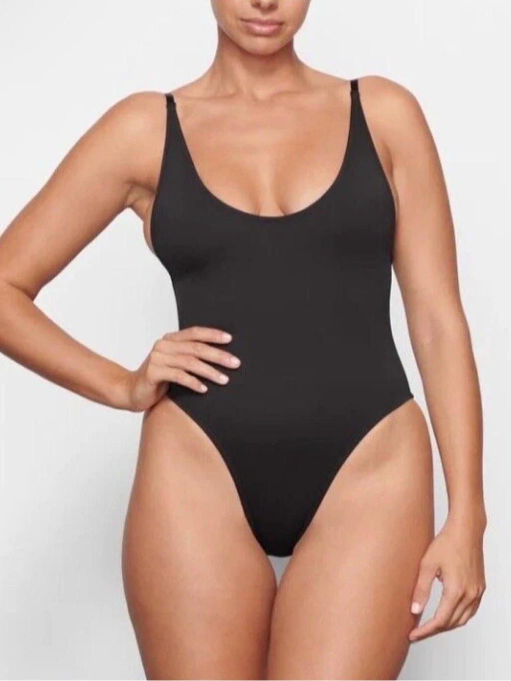 NWT Skims (XL) Signature Swim Scoop Neck One Piece Onyx/Black